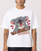 Mockup Boxy Heavyweight Tee White male close-up 36