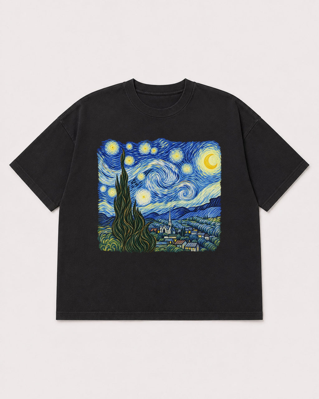 Mockup Boxy Heavyweight Tee Black product