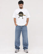 Mockup Boxy Heavyweight Tee White male full-body 07