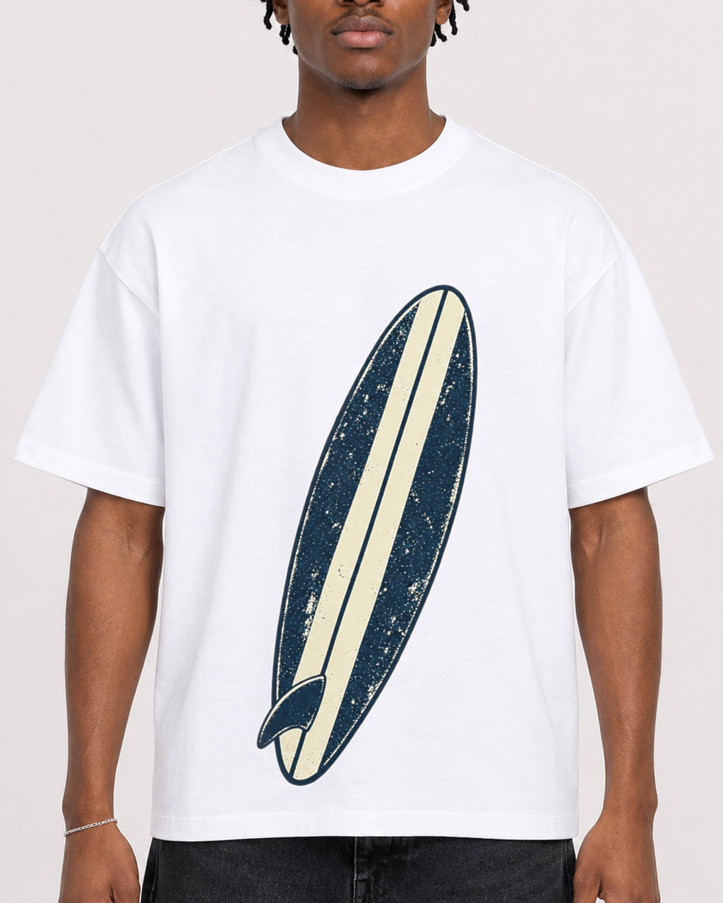 Mockup Boxy Heavyweight Tee White male close-up 05