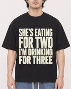 Mockup Boxy Heavyweight Tee Black male close-up 03