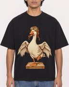 Mockup Boxy Heavyweight Tee Black male close-up 26