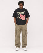 Mockup Boxy Heavyweight Tee Black male full-body 04