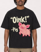 Mockup Boxy Heavyweight Tee Black male close-up 04