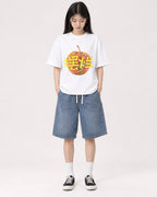 Mockup Boxy Heavyweight Tee White female full-body 01