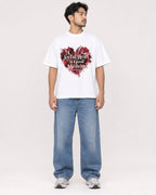 Mockup Boxy Heavyweight Tee White male full-body 02