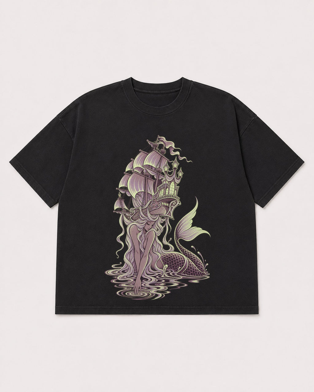 Mockup Boxy Heavyweight Tee Black product