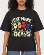 Mockup Boxy Heavyweight Tee Black female close-up 05