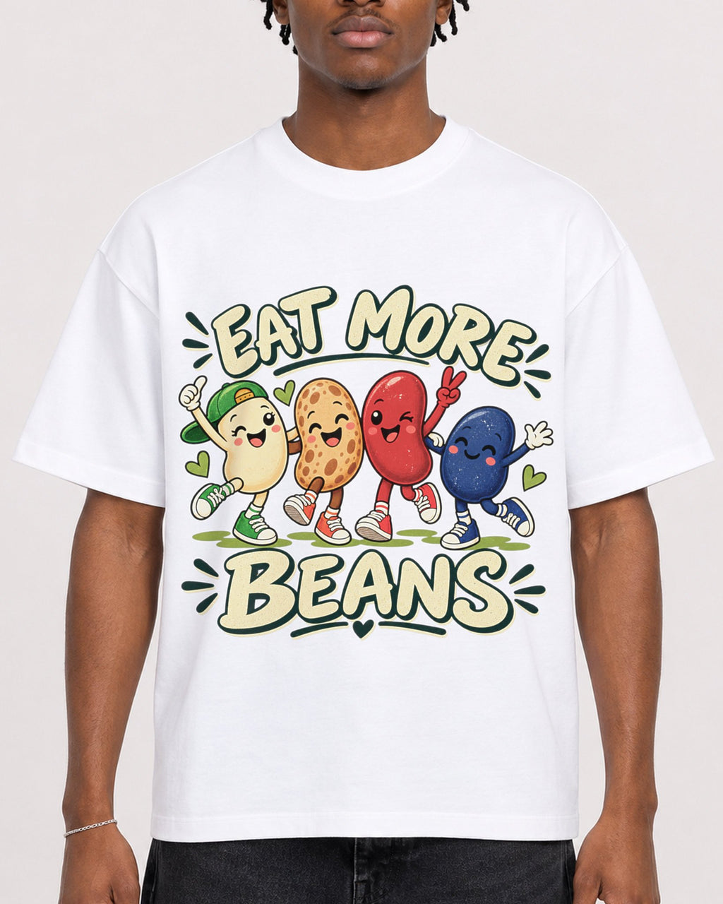 Mockup Boxy Heavyweight Tee White male close-up 05