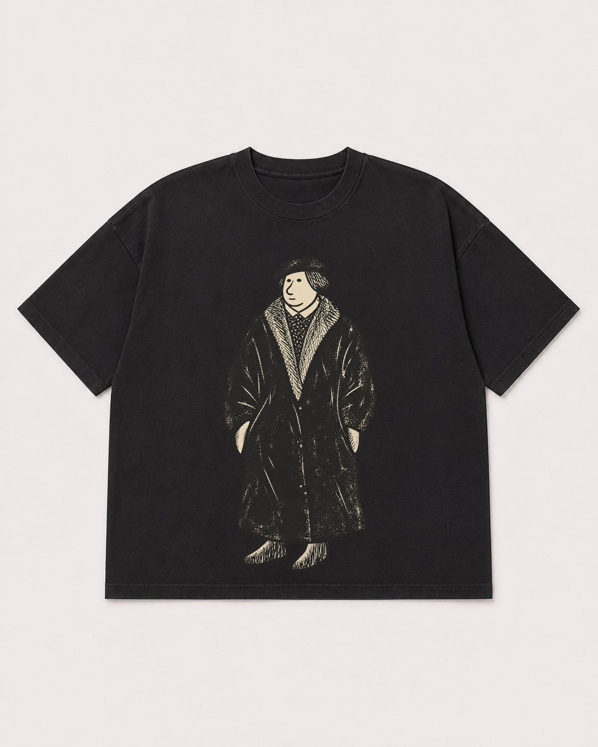 Mockup Boxy Heavyweight Tee Black product