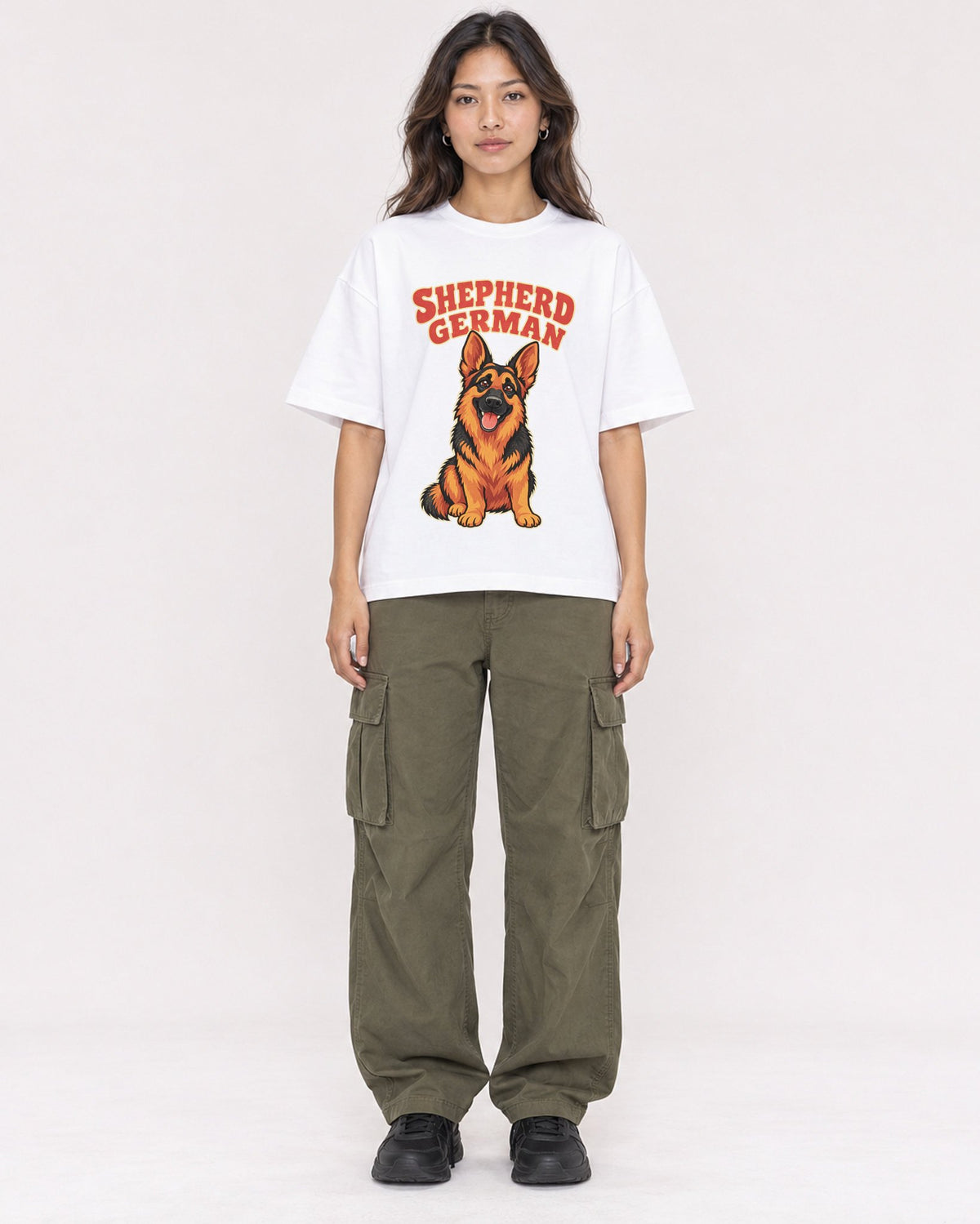 Mockup Boxy Heavyweight Tee White female full-body 02