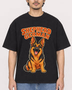 Mockup Boxy Heavyweight Tee Black male close-up 02