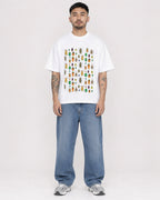 Mockup Boxy Heavyweight Tee White male full-body 12