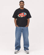 Mockup Boxy Heavyweight Tee Black male full-body 14