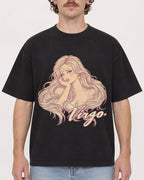 Mockup Boxy Heavyweight Tee Black male close-up 09