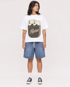 Mockup Boxy Heavyweight Tee White female full-body 36