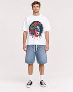Mockup Boxy Heavyweight Tee White male full-body 08