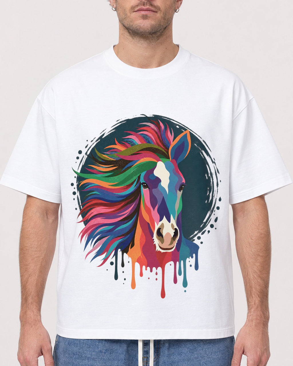 Mockup Boxy Heavyweight Tee White male close-up 08