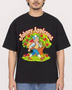 Mockup Boxy Heavyweight Tee Black male close-up 02