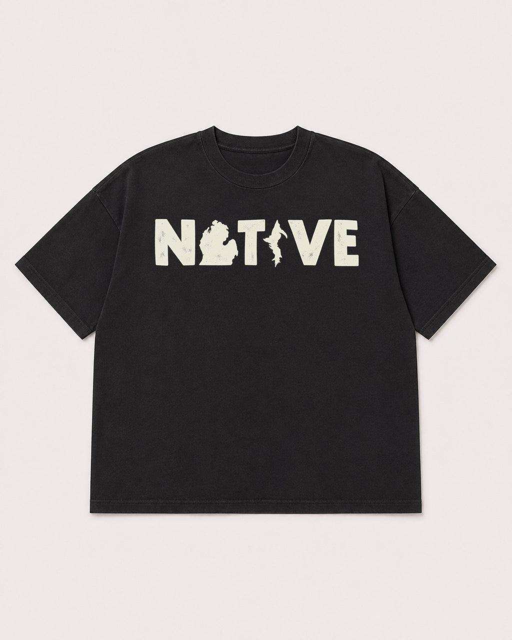 Mockup Boxy Heavyweight Tee Black product