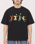 Mockup Boxy Heavyweight Tee Black male close-up 03