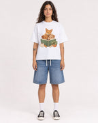 Mockup Boxy Heavyweight Tee White female full-body 06