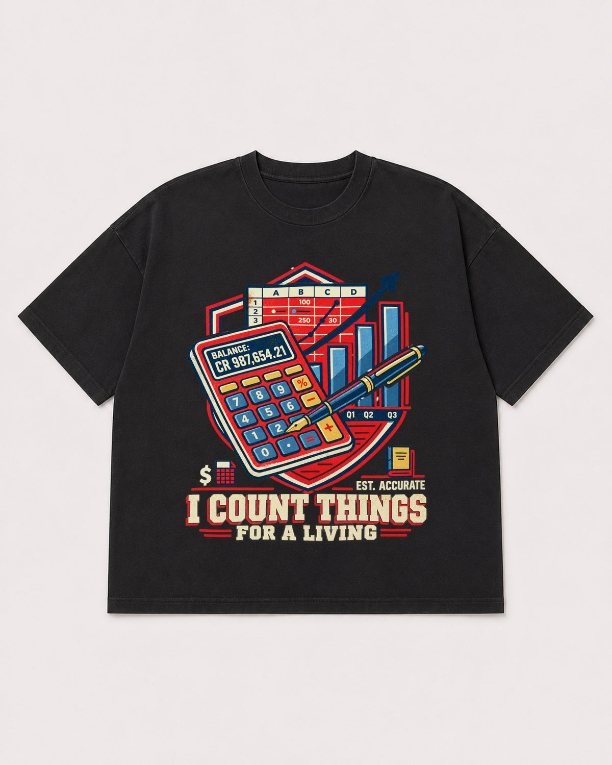 Mockup Boxy Heavyweight Tee Black product