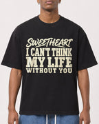 Mockup Boxy Heavyweight Tee Black male close-up 15