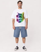 Mockup Boxy Heavyweight Tee White male full-body 48