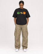 Mockup Boxy Heavyweight Tee Black female full-body 34
