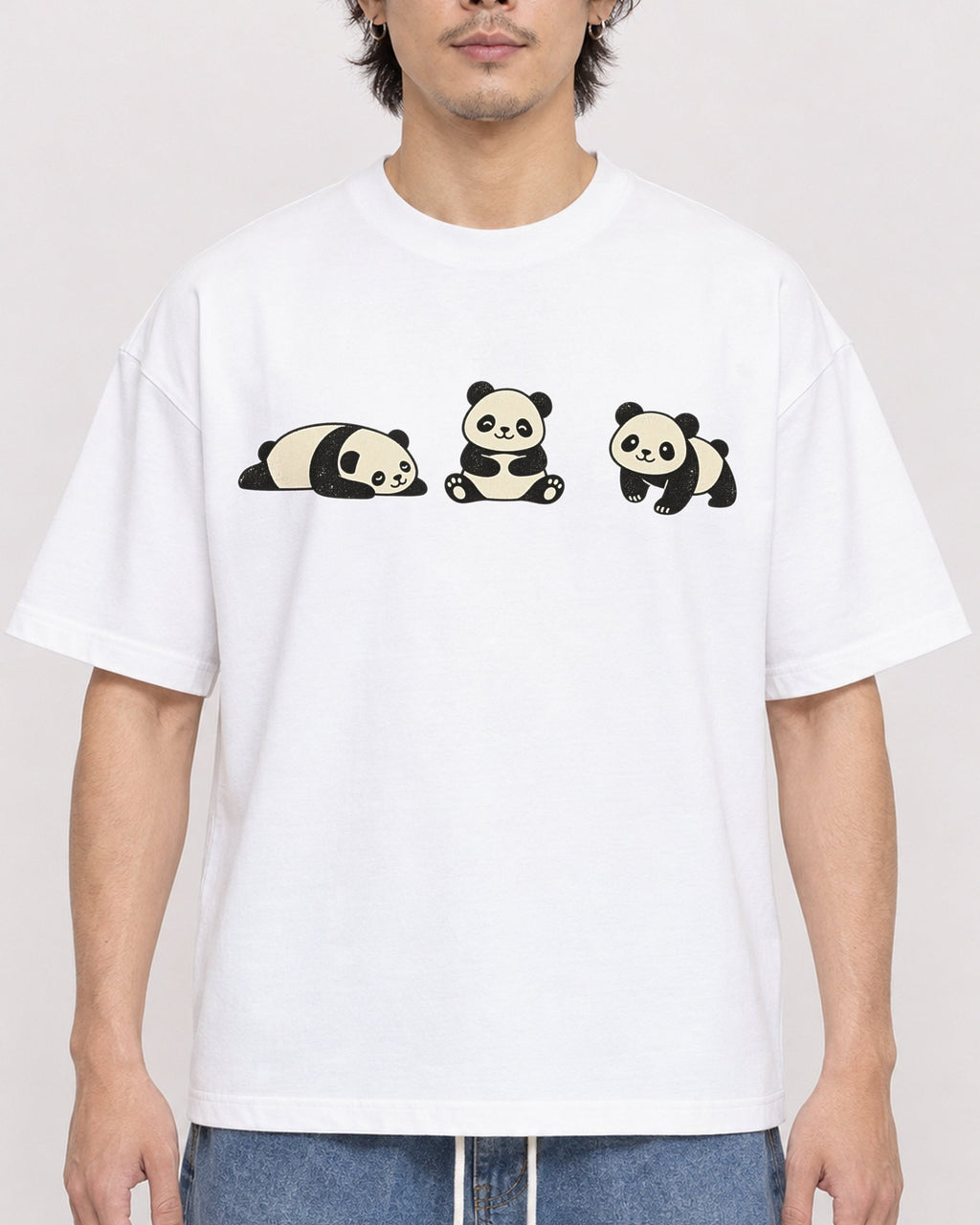 Mockup Boxy Heavyweight Tee White male close-up 03