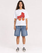 Mockup Boxy Heavyweight Tee White female full-body 06