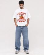 Mockup Boxy Heavyweight Tee White male full-body 07