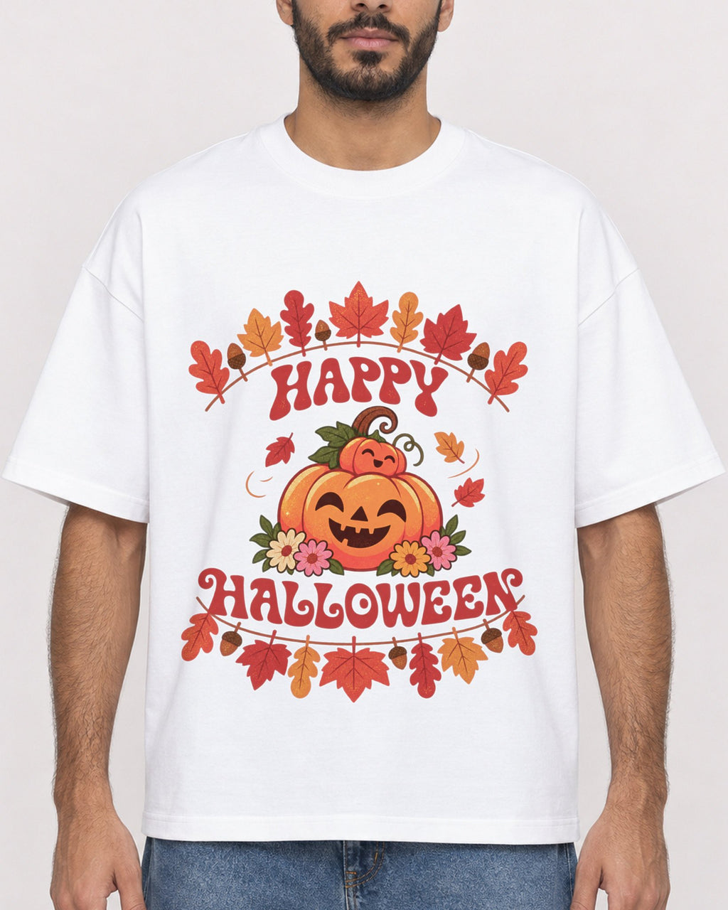 Mockup Boxy Heavyweight Tee White male close-up 07