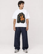 Mockup Boxy Heavyweight Tee White male full-body 06