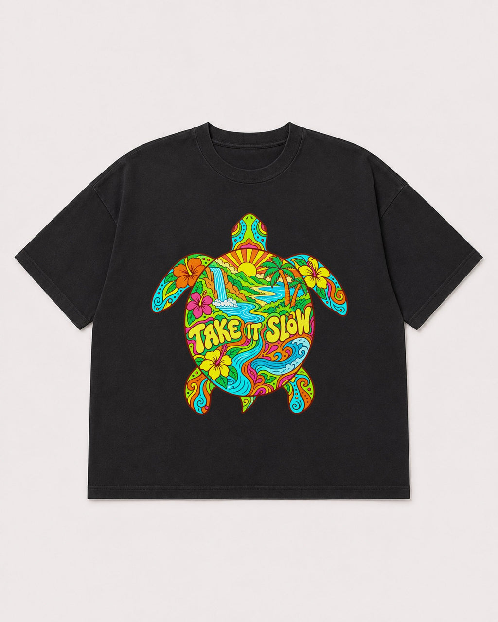 Mockup Boxy Heavyweight Tee Black product