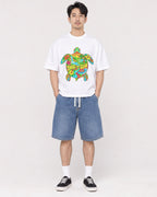 Mockup Boxy Heavyweight Tee White male full-body 13