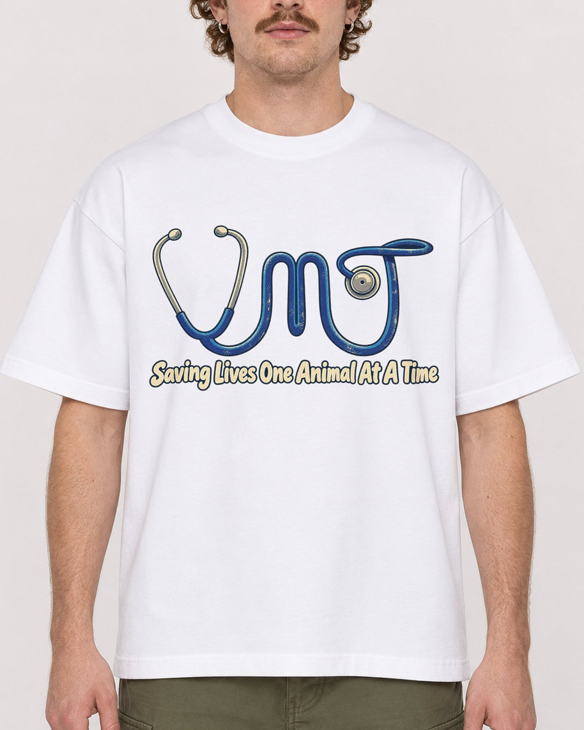 Mockup Boxy Heavyweight Tee White male close-up 09