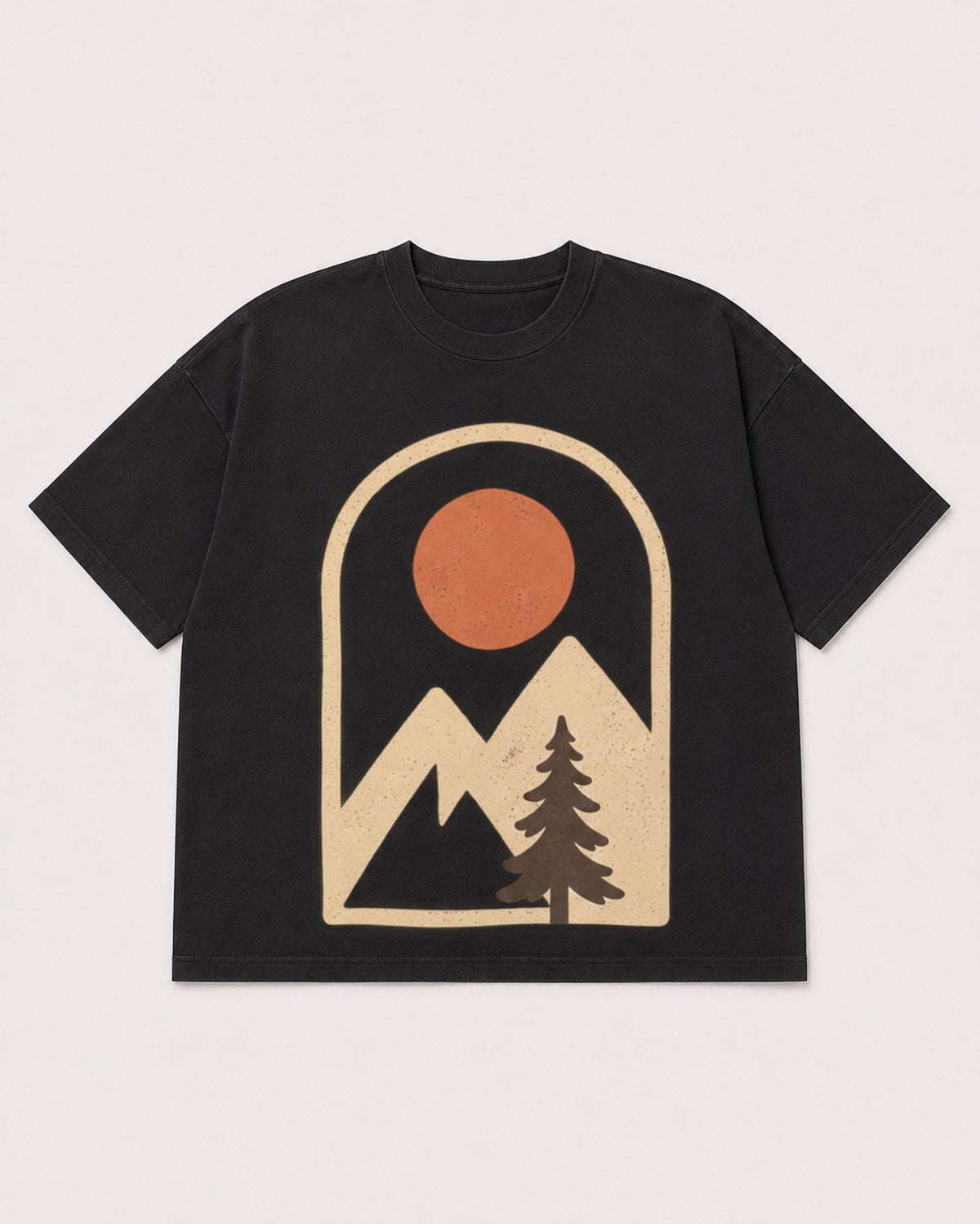Mockup Boxy Heavyweight Tee Black product