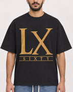Mockup Boxy Heavyweight Tee Black male close-up 07