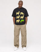 Mockup Boxy Heavyweight Tee Black male full-body 44