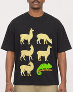 Mockup Boxy Heavyweight Tee Black male close-up 44