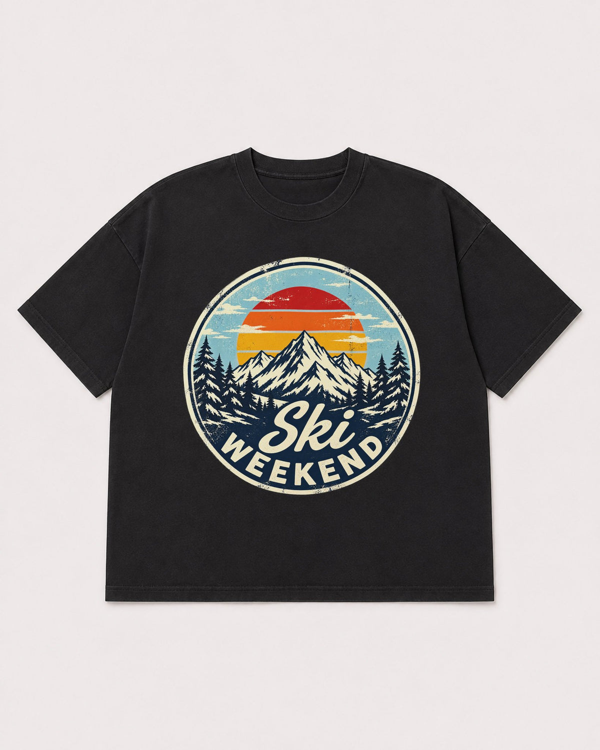 Mockup Boxy Heavyweight Tee Black product