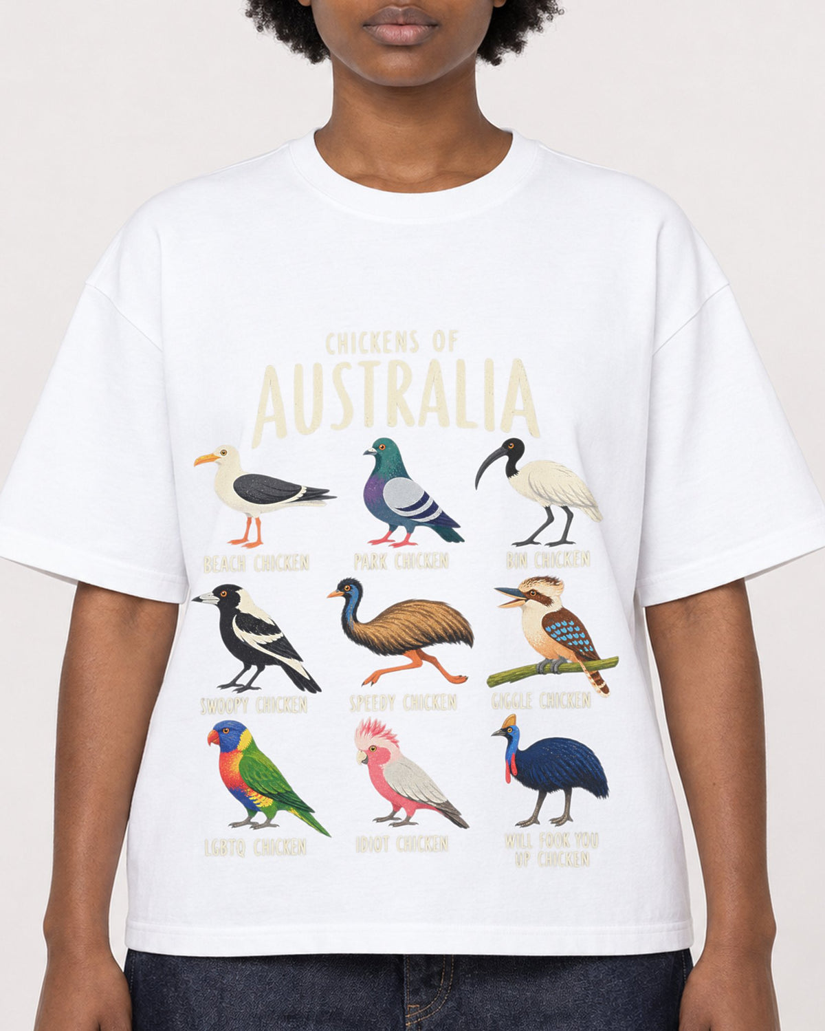 Mockup Boxy Heavyweight Tee White female close-up 14