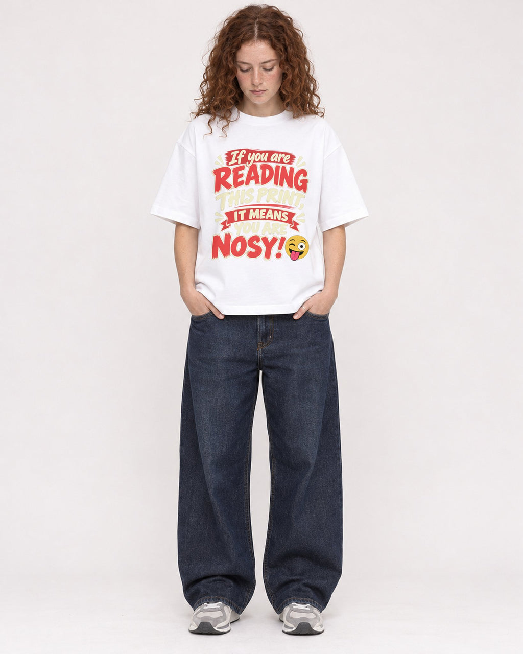 Mockup Boxy Heavyweight Tee White female full-body 09