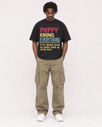 Mockup Boxy Heavyweight Tee Black male full-body 04