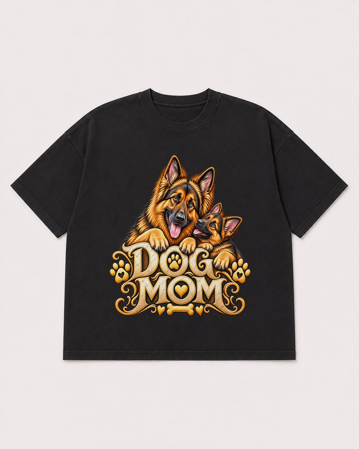 Mockup Boxy Heavyweight Tee Black product