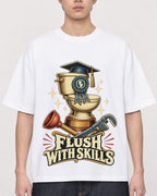 Mockup Boxy Heavyweight Tee White male close-up 01