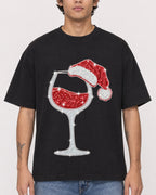 Mockup Boxy Heavyweight Tee Black male close-up 06