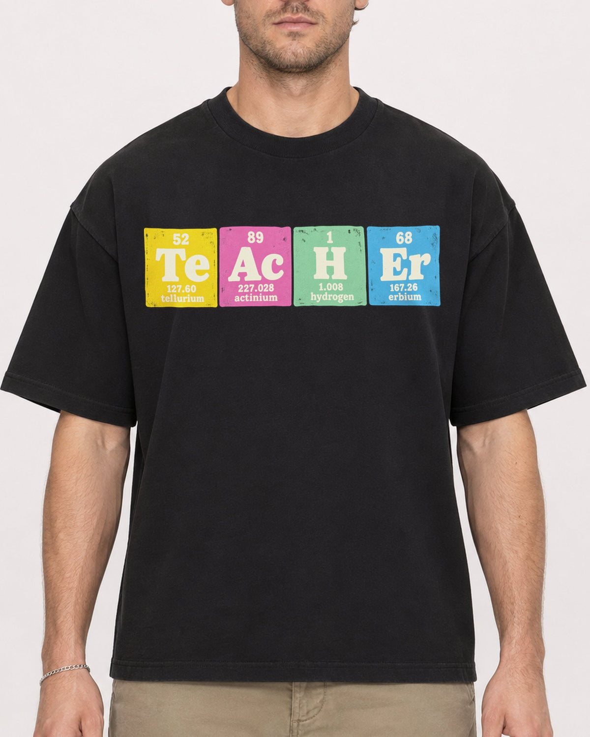 Mockup Boxy Heavyweight Tee Black male close-up 08